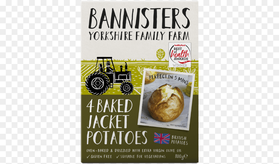 Ready Baked Jacket Potatoes Bannisters Jacket Potatoes, Advertisement, Poster, Machine, Wheel Free Png