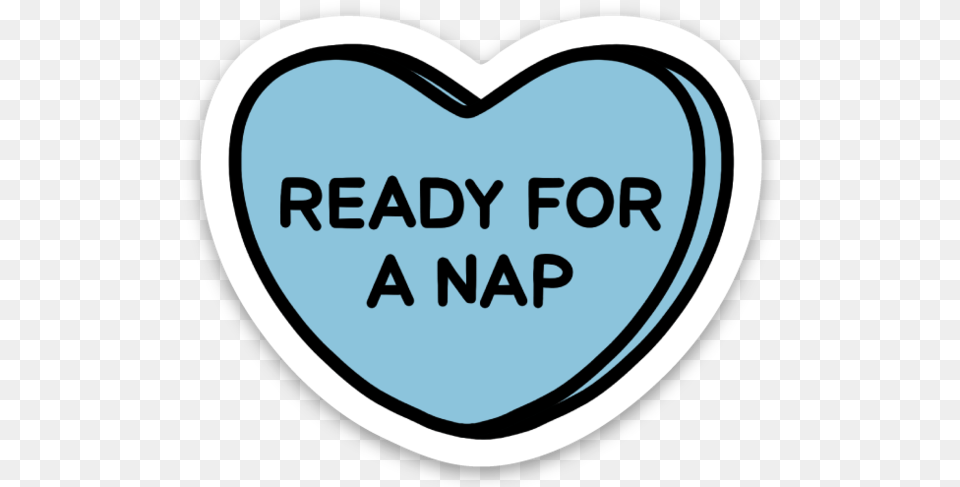 Ready For A Nap Sweetheart Style Sticker Heart, Logo Png Image