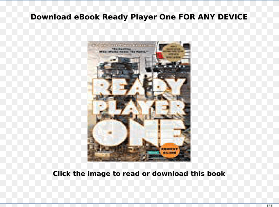 Ready Player One, Advertisement, Book, Poster, Publication Free Png
