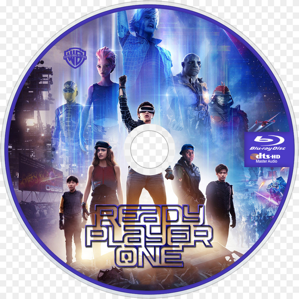 Ready Player One Bluray Disc Image Ready Player One Blu Ray 3d, Disk, Dvd, Adult, Person Free Png