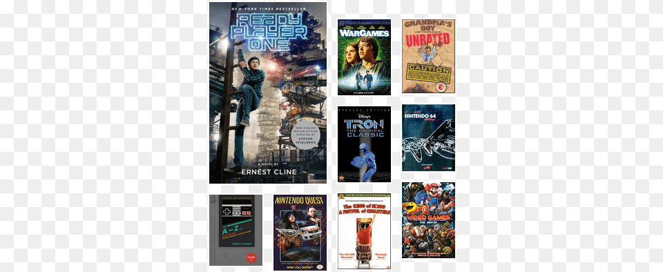 Ready Player One Pop Culture Graphics Video Games The Movie 11x17 Movie, Publication, Book, Adult, Person Free Transparent Png