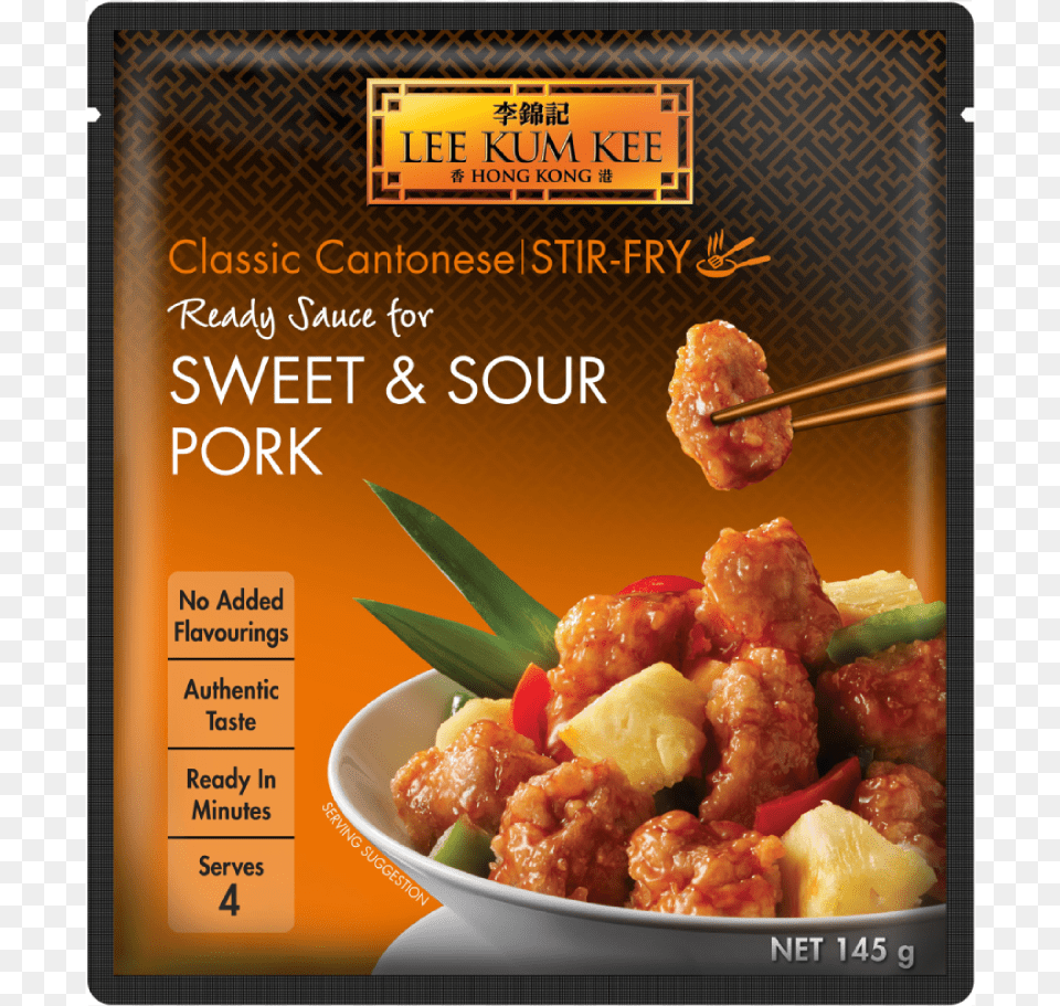 Ready Sauce For Sweet Amp Sour Pork 145g Lee Kum Kee Cantonese Chicken, Advertisement, Food, Meat, Poster Png
