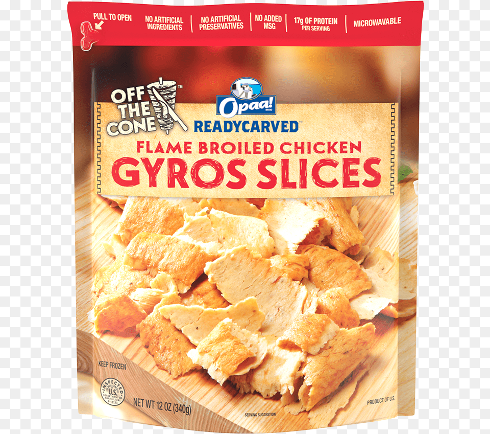 Readycarved Chicken Gyros Slices Frozen Chicken Gyros, Advertisement, Dessert, Food, Pastry Png