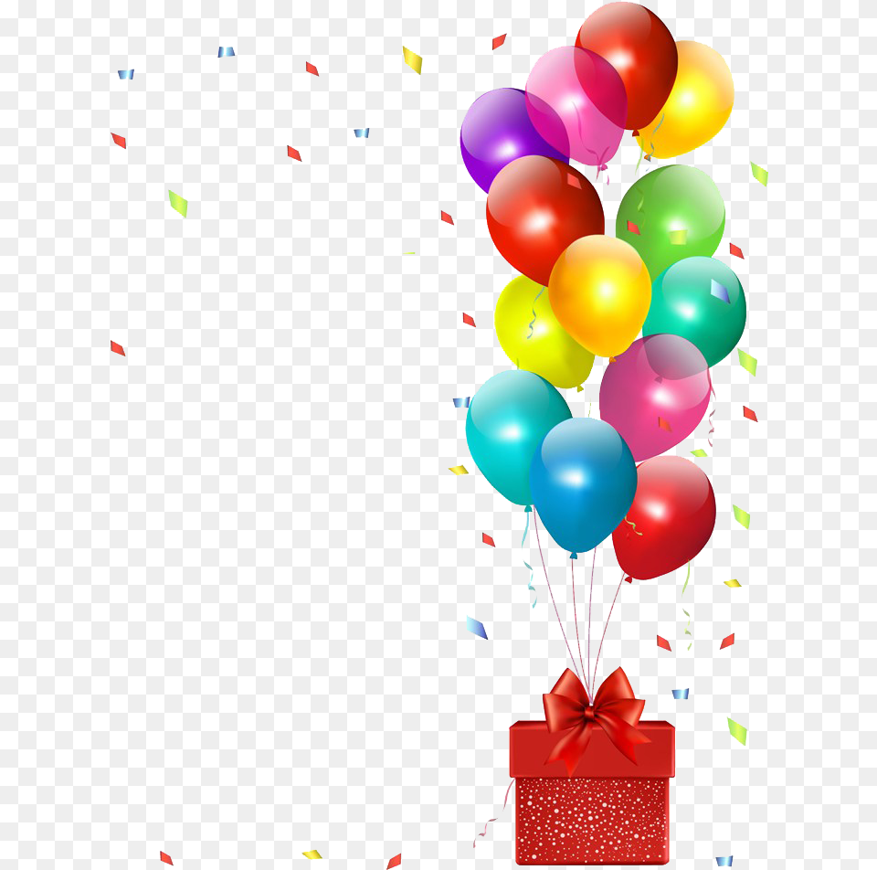Real Balloons Transparent Beautiful Happy Birthday Background, Balloon, Paper Png Image