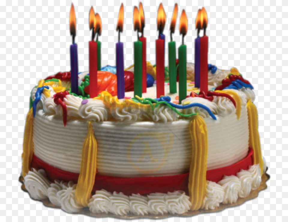 Real Birthday Cake, Birthday Cake, Cream, Dessert, Food Free Png