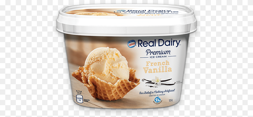 Real Dairy French Vanilla Crme Glace La Vanille, Cream, Dessert, Food, Ice Cream Free Transparent Png