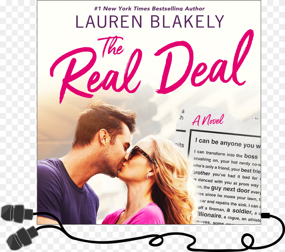 Real Deal Lauren Blakely, Kissing, Romantic, Publication, Person Free Png Download