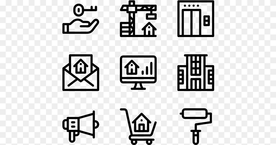 Real Estate 50 Icons View 100 Packs Logistic Icons, Gray Free Png Download