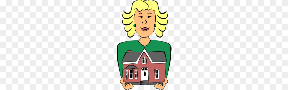 Real Estate Agent Holding House Clip Art, Baby, Person, Face, Head Free Transparent Png