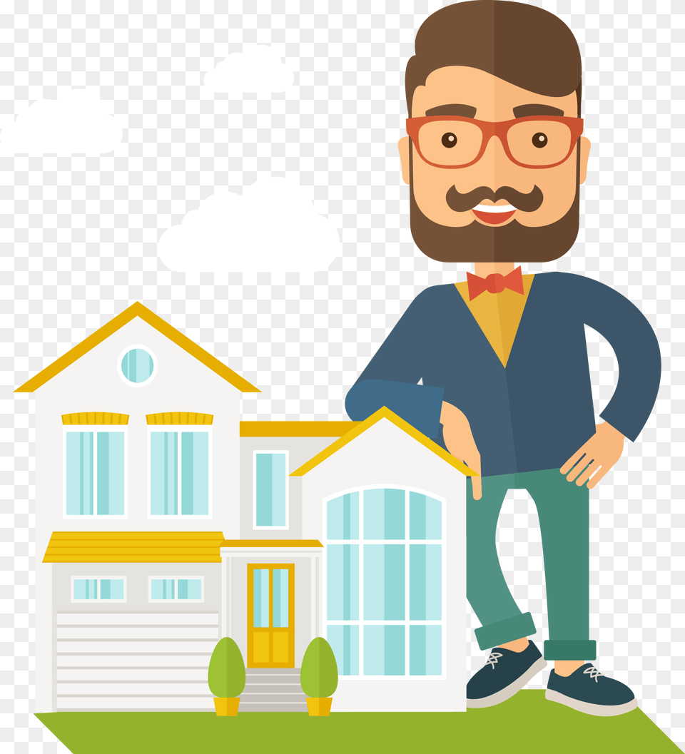 Real Estate Agents Vectors, Grass, Plant, Neighborhood, Boy Free Transparent Png