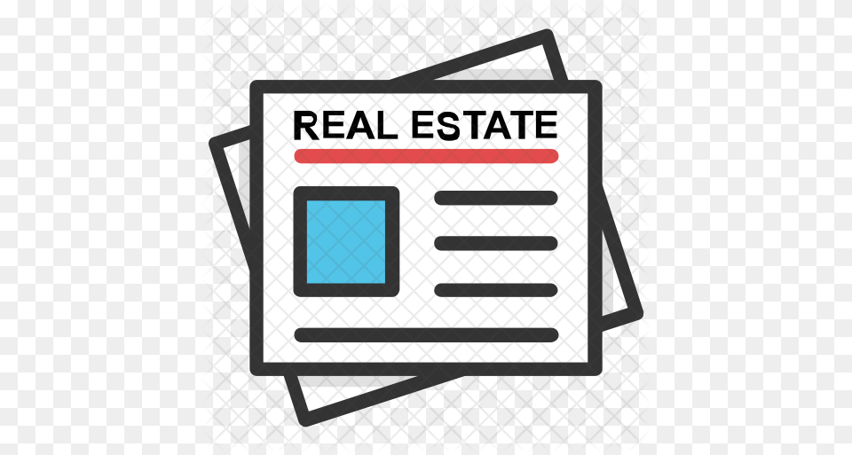 Real Estate Classified Ads Icon Of Real Estate Newspaper Clipart, Text, Blackboard Free Png Download