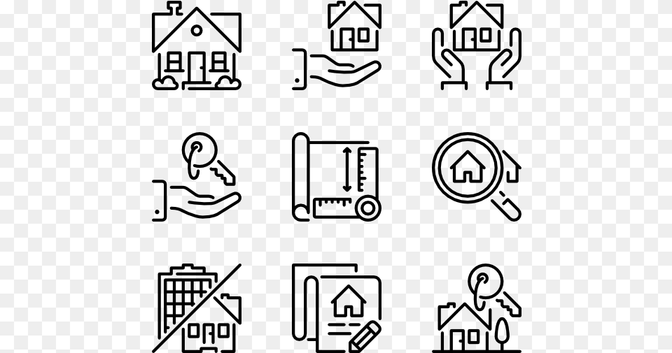 Real Estate Friendship Icon Transparent Background, Gray Free Png