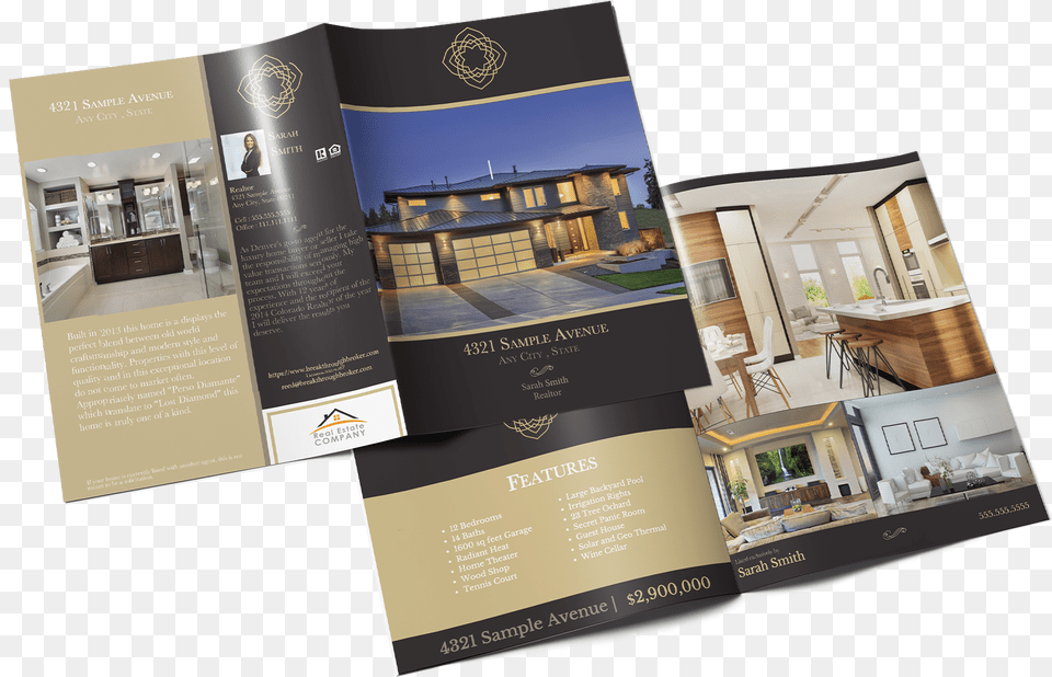 Real Estate Luxury Listing Brochure Luxury Real Estate Brochure Design, Advertisement, Poster, Person, Sink Free Png Download