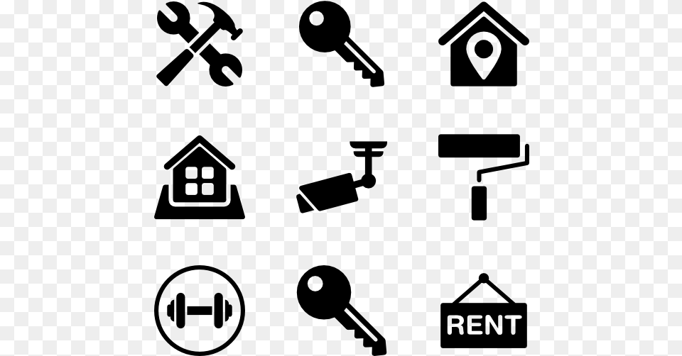 Real Estate Taxi Icons, Gray Free Png