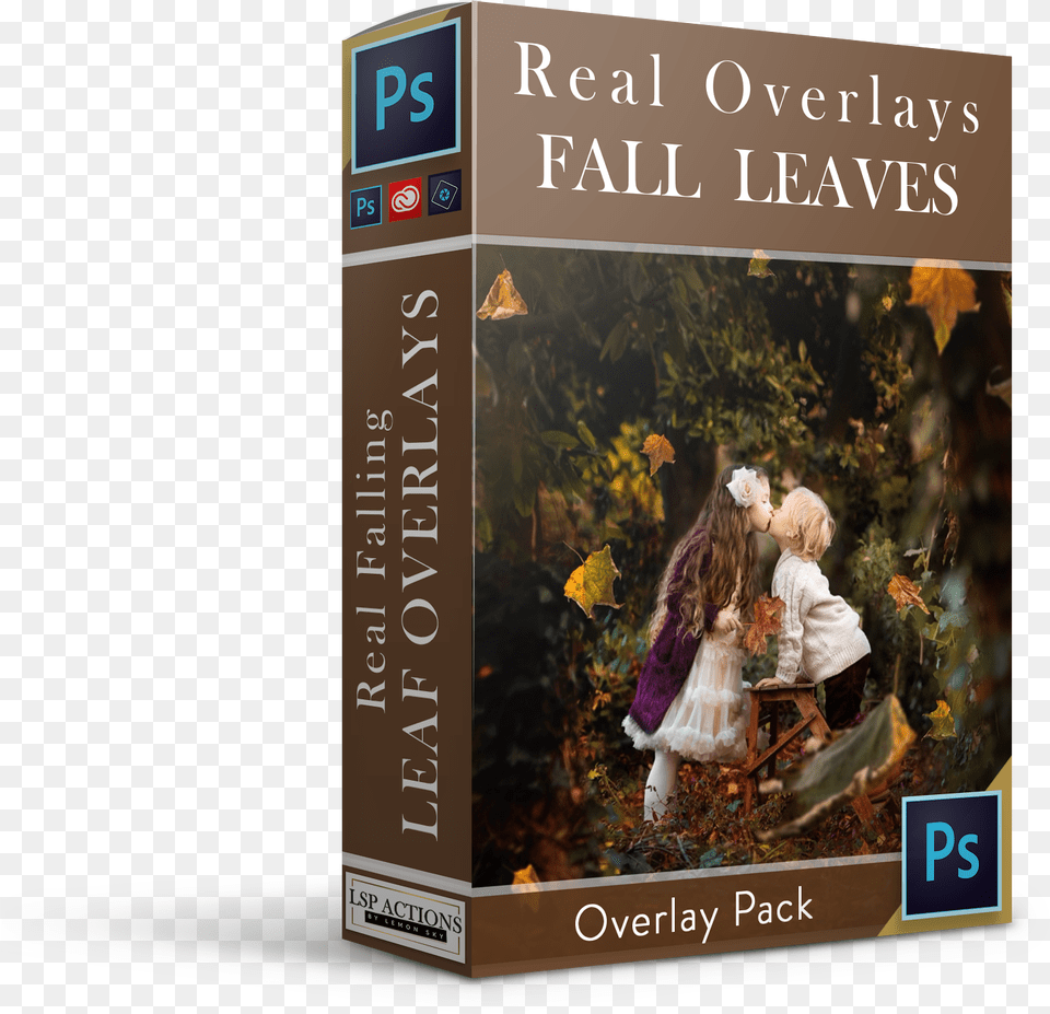 Real Falling Leaves Overlays Flyer, Book, Publication, Child, Female Free Png