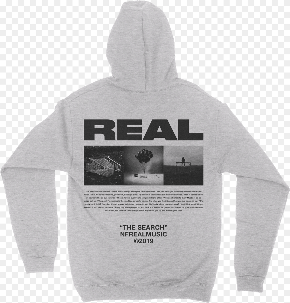 Real Logo Hoodie Nf, Clothing, Hood, Knitwear, Sweater Png Image