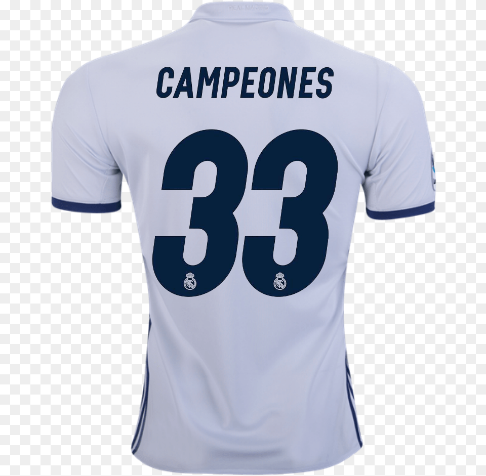 Real Madrid 1617 Real Madrid 33 Liga, Clothing, Shirt, T-shirt, Jersey Free Png