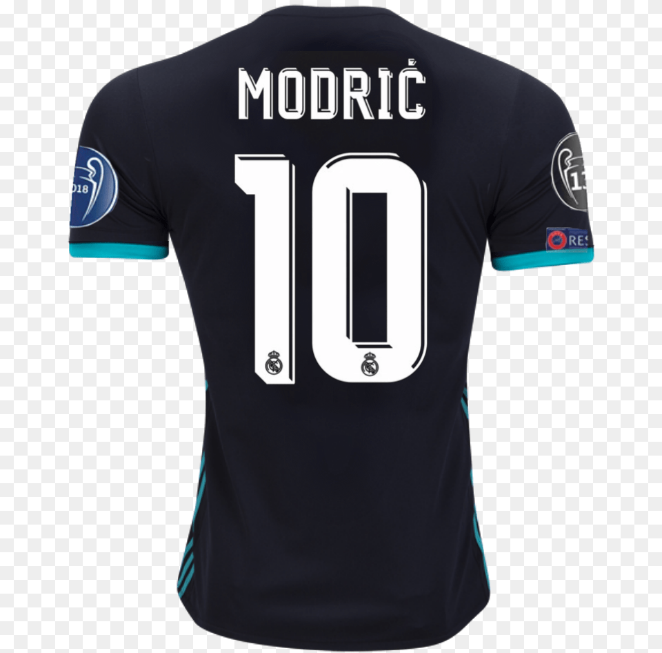 Real Madrid 1718 Away Ucl Jersey Modri Sports Jersey, Clothing, Shirt, T-shirt Free Transparent Png