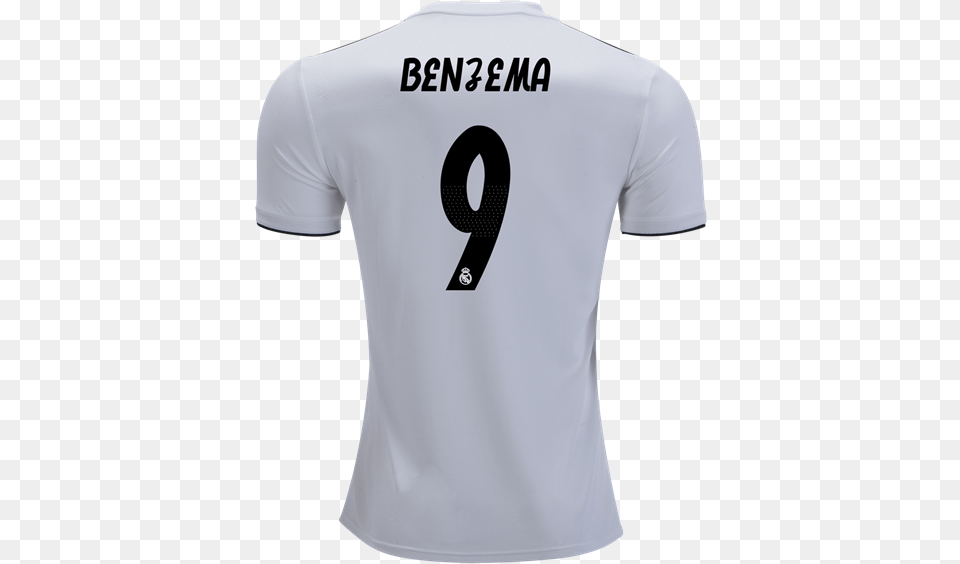 Real Madrid Karim Benzema Real Madrid 18 19 Home Kit, Clothing, Shirt, T-shirt, Jersey Free Transparent Png