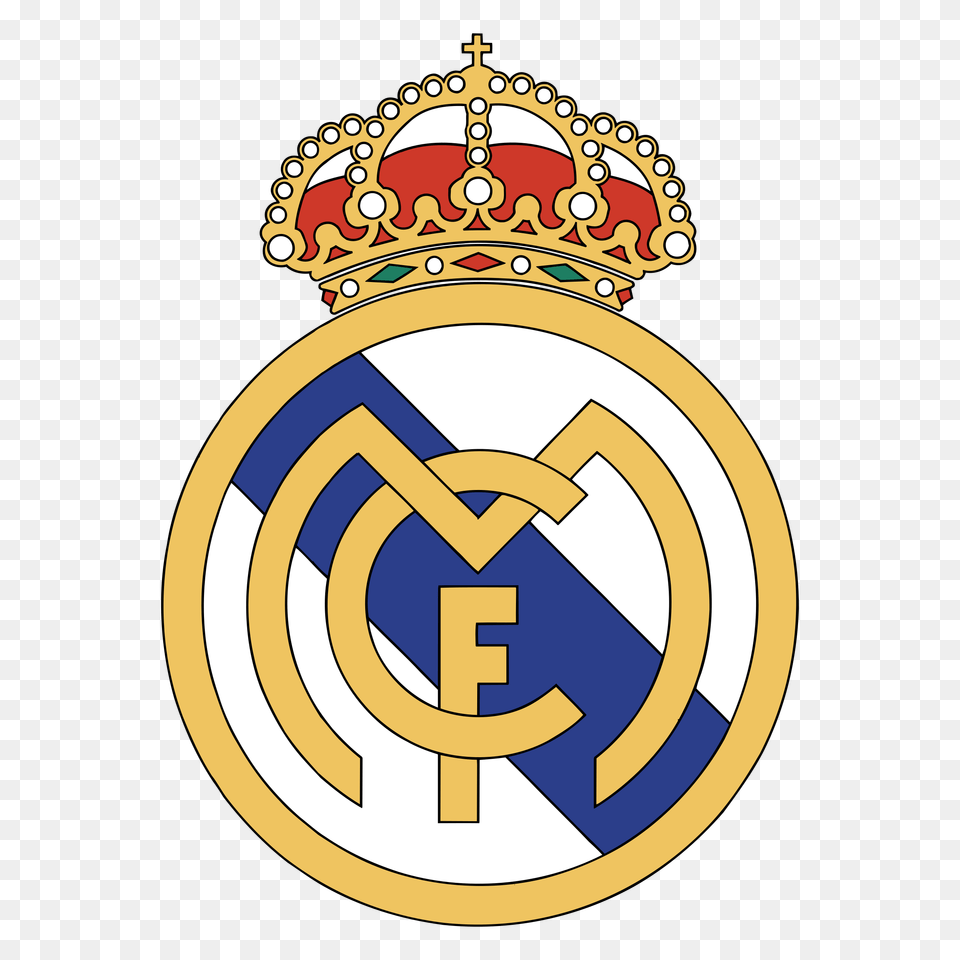 Real Madrid C F Logo Transparent Vector, Badge, Symbol, Gold, Accessories Free Png Download