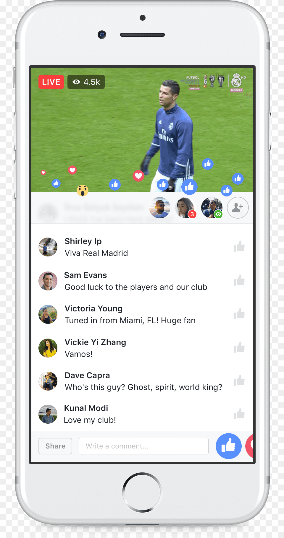 Real Madrid Facebook Live, Phone, Electronics, Mobile Phone, Adult Png