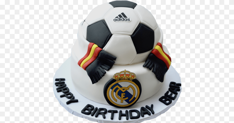 Real Madrid Fc Soccer Red Velvet Cake With An Adidas Real Madrid Isco Cake, Ball, Soccer Ball, Football, Sport Png
