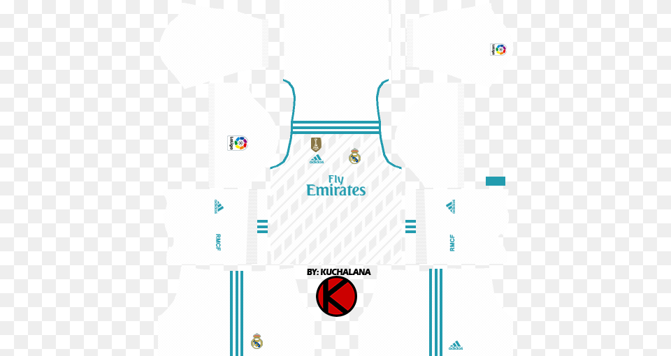 Real Madrid Home Kits Dream League Soccer 2018 Portugal Kit, Chart, Plot, Clothing, Vest Free Transparent Png