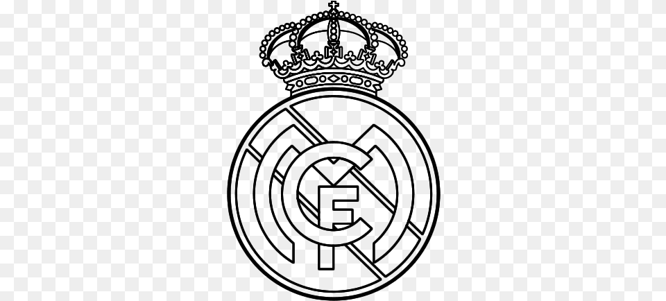 Real Madrid Logo Simbolo Do Real Madrid Para Colorir, Gray Png