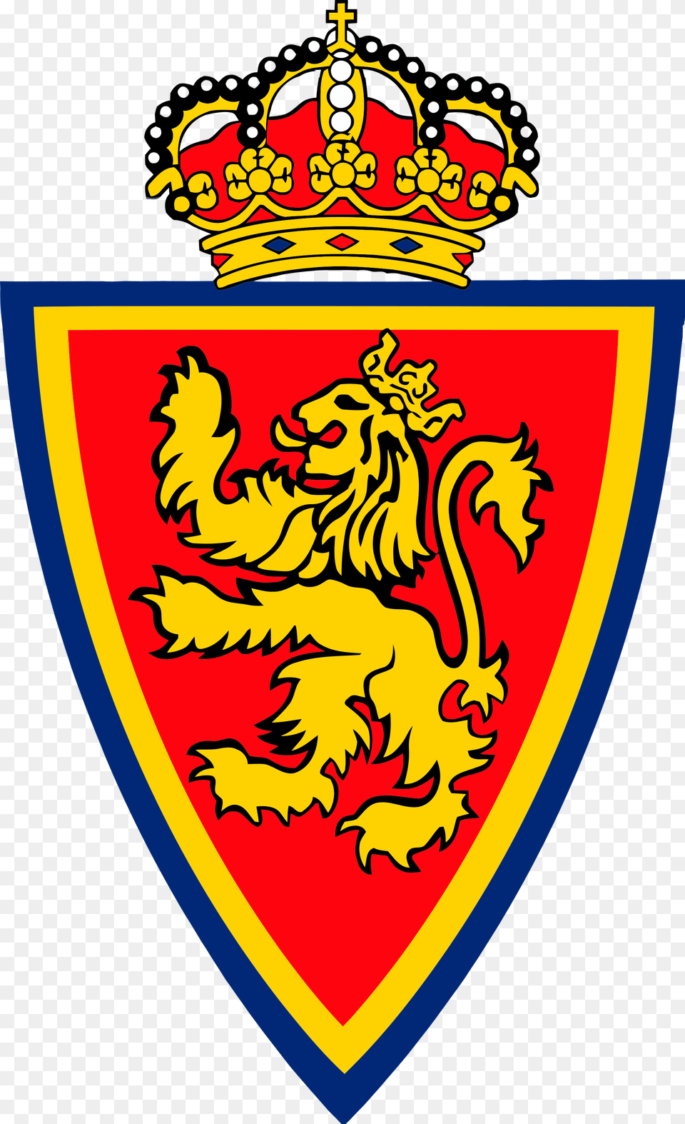 Real Madrid Logo Topsimages Com Real Zaragoza Logo, Emblem, Symbol, Armor, Person Free Png Download