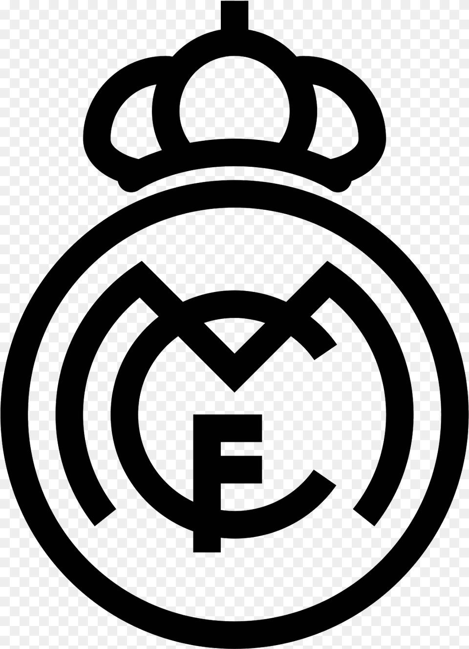 Real Madrid Real Madrid Logo No Background, Gray Free Transparent Png