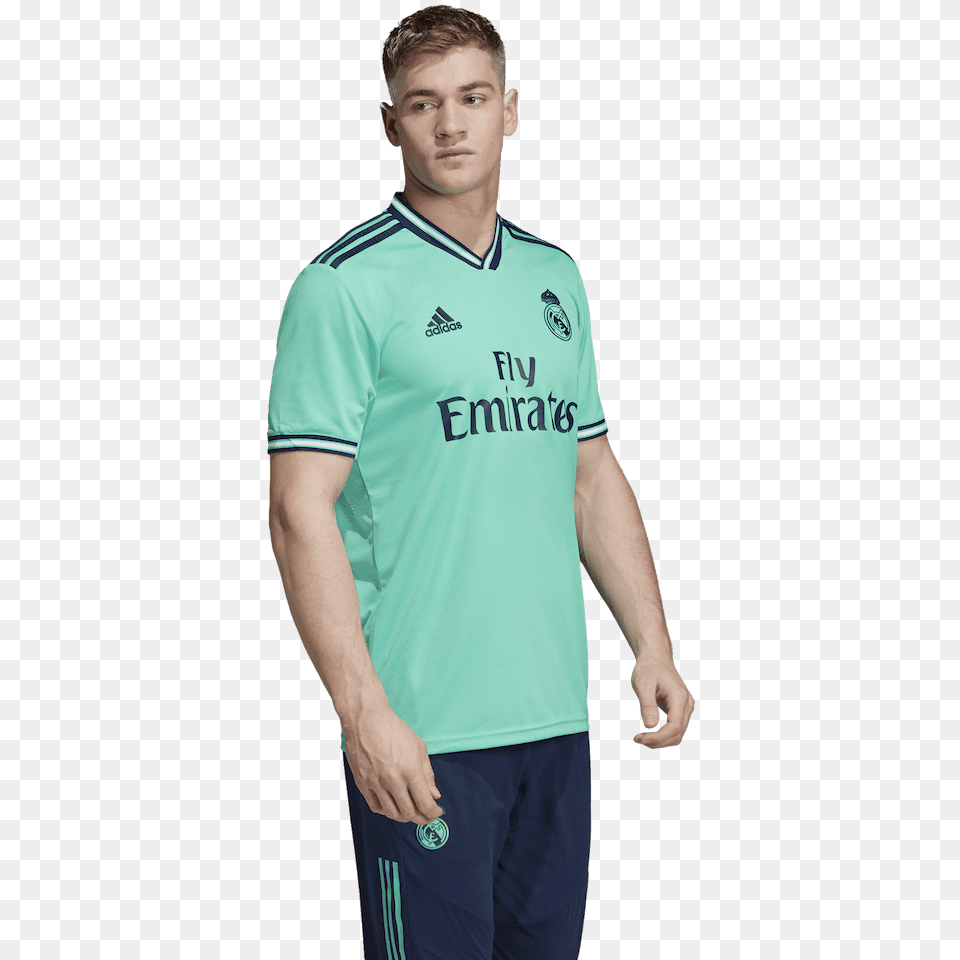 Real Madrid Third Jersey Ultra Football, T-shirt, Clothing, Shirt, Person Free Png