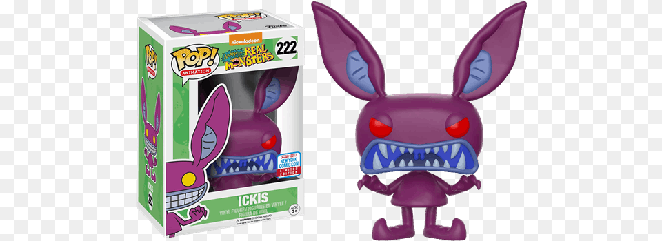 Real Monsters Scary Ickis Nycc17 Pop Vinyl Figure Ickis Funko Pop Nycc, Plush, Purple, Toy, Food Free Png Download