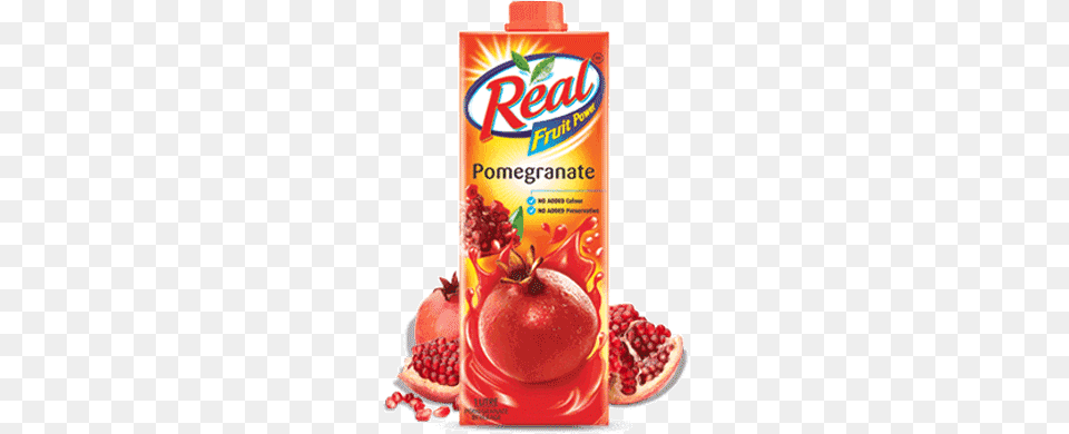 Real Pomegranate Fruit Juice Tetra Pack Fruit Juice, Food, Plant, Produce, Ketchup Png Image
