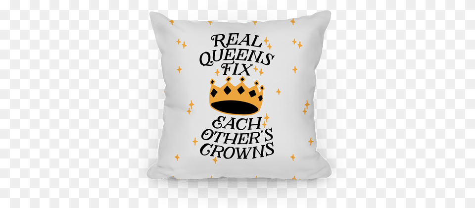 Real Queens Fix Each Otheru0027s Crowns Pillows Lookhuman Cushion, Home Decor, Pillow, Birthday Cake, Cake Free Png Download