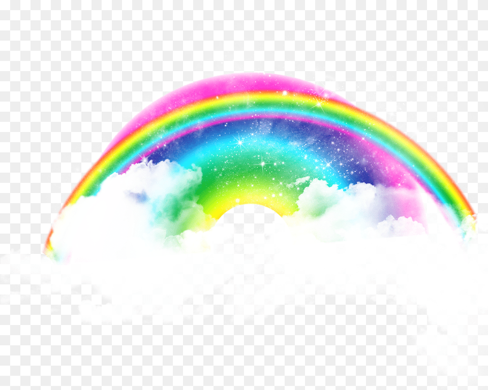 Real Rainbow Clouds Lightseffect 7010 Rainbow, Nature, Outdoors, Sky, Night Free Png