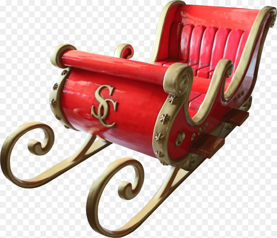 Real Santa Sleigh Rocking Chair Png Image