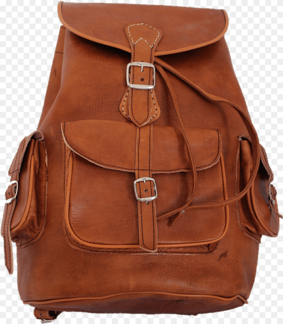Real Vintage Leather Handmade College Backpack Bag College Bag, Accessories, Handbag Free Png Download