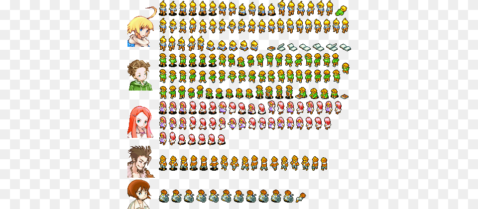 Real World Main Characters Ff Tactics Advance Sprites, Baby, Person, Face, Head Free Transparent Png