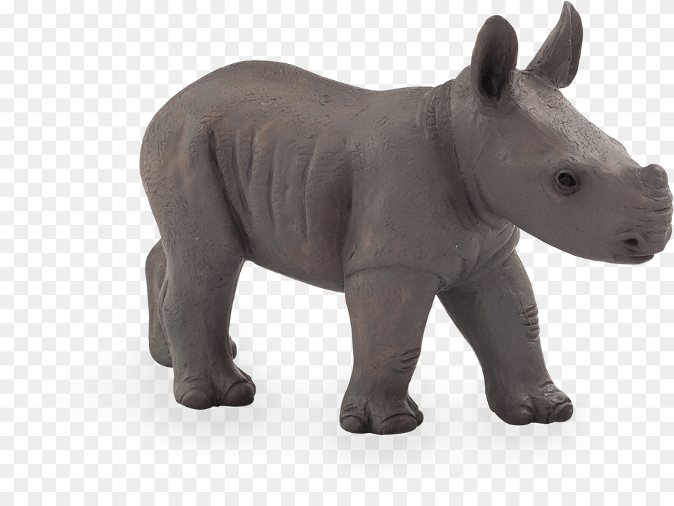 Realistic Baby Rhinoceros Figurine Toy By Animal Planet Mojo Toys Baby Rhino, Wildlife, Mammal, Pig Png Image