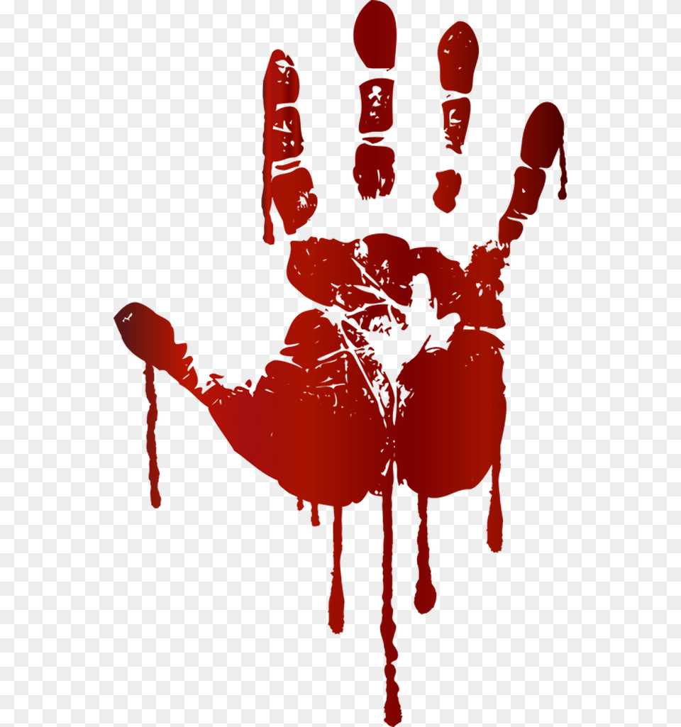 Realistic Blood Drip Transparent Bloody Handprint, Baby, Person Free Png