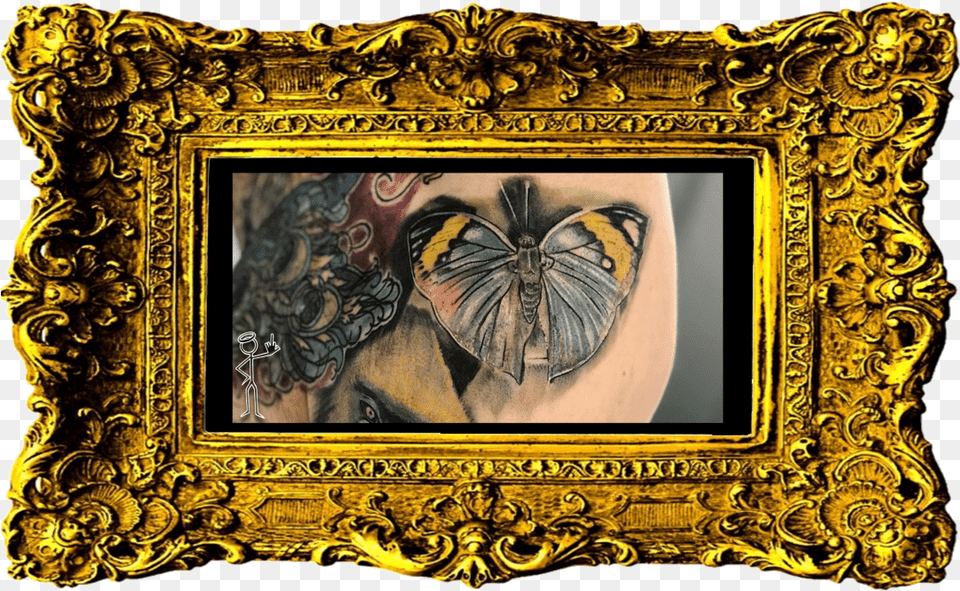 Realistic Butterfly Tattoo Tattoo, Art, Painting, Person, Skin Free Png