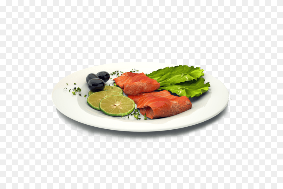 Realistic Food Fish Dish For Dinner Food Fish Bacon, Plate, Food Presentation, Fruit, Plant Png