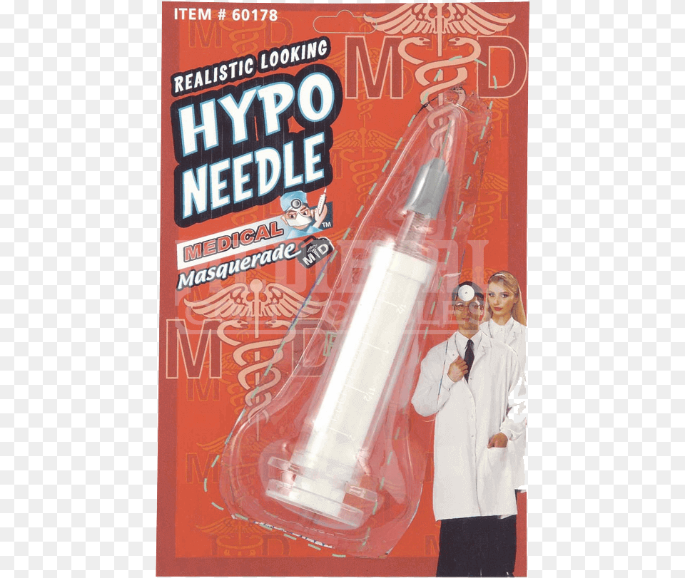 Realistic Hypodermic Needle Hypo Novelty Costume Needle, Accessories, Person, Man, Male Png