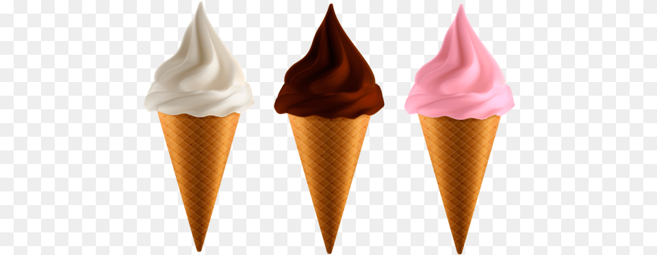 Realistic Ice Cream Horn, Dessert, Food, Ice Cream, Soft Serve Ice Cream Png Image