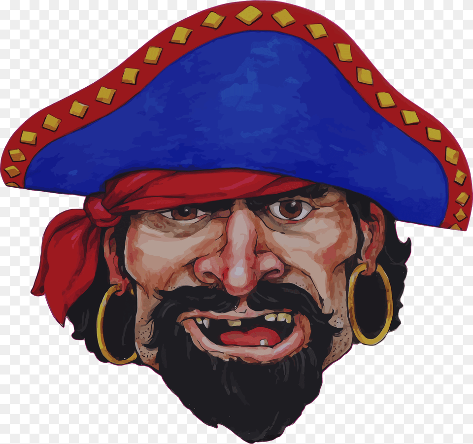 Realistic Pirate Illustration Clip Arts Pirate Argh, Clothing, Hat, Person Free Png Download