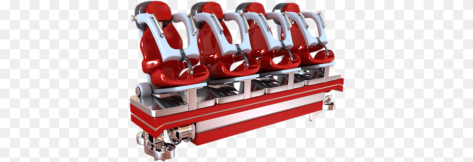 Realistic Roller Coaster Seat 3d Model Roller Coaster Car 3d Model, Device, Grass, Lawn, Lawn Mower Free Png Download