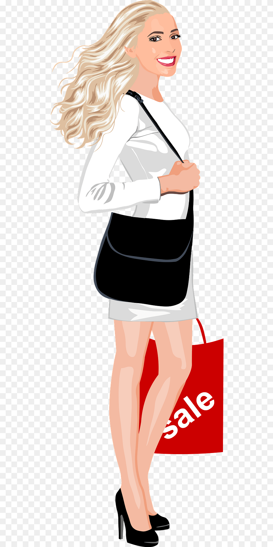Realistic Shopping Woman Clipart, Accessories, Sleeve, Bag, Clothing Free Png Download
