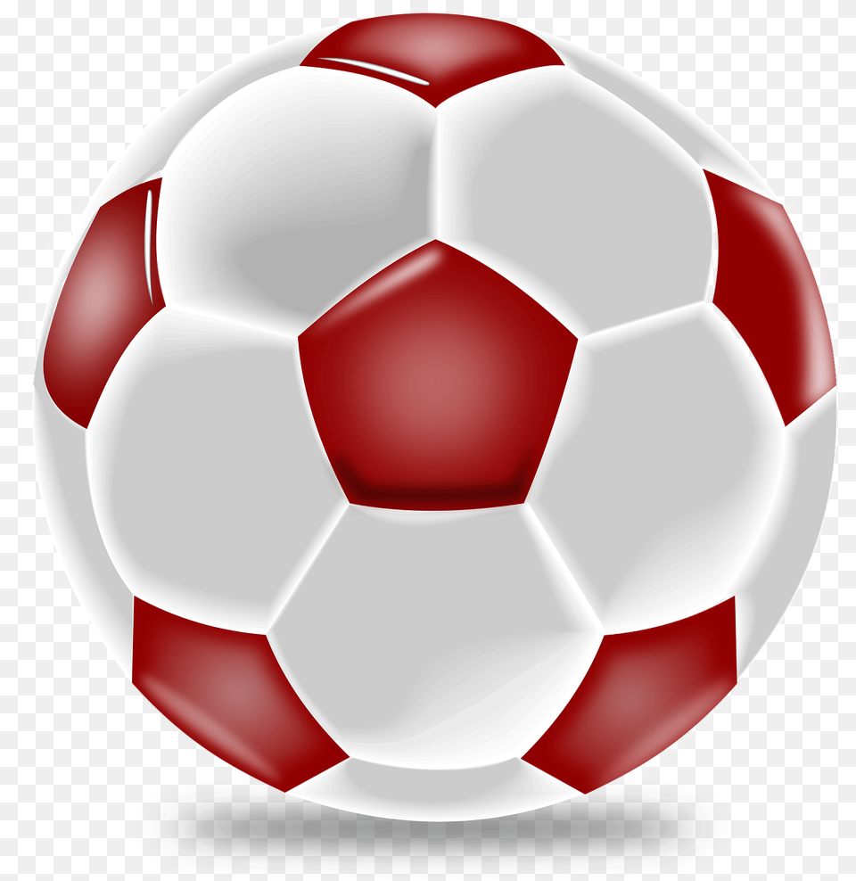 Realistic Soccer Medium Red Soccer Ball, Football, Soccer Ball, Sport, Sphere Png Image