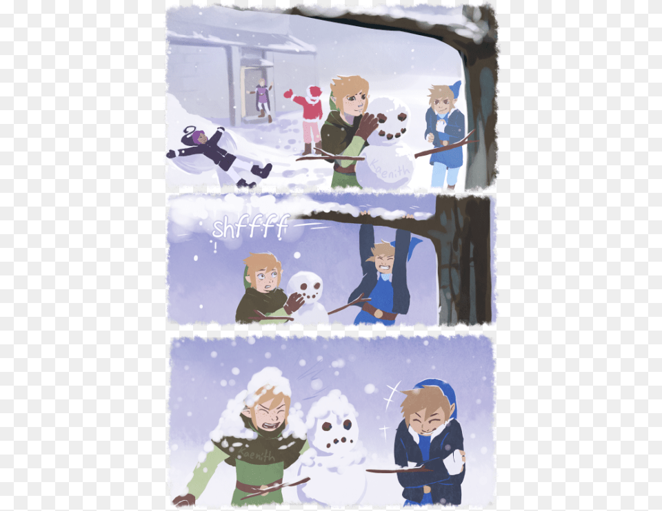 Really Blue You Even Made The Snowman Sad Plus Shadow Swords Adventures Vio Shadow Loz Fsa Comic, Nature, Outdoors, Winter, Baby Png