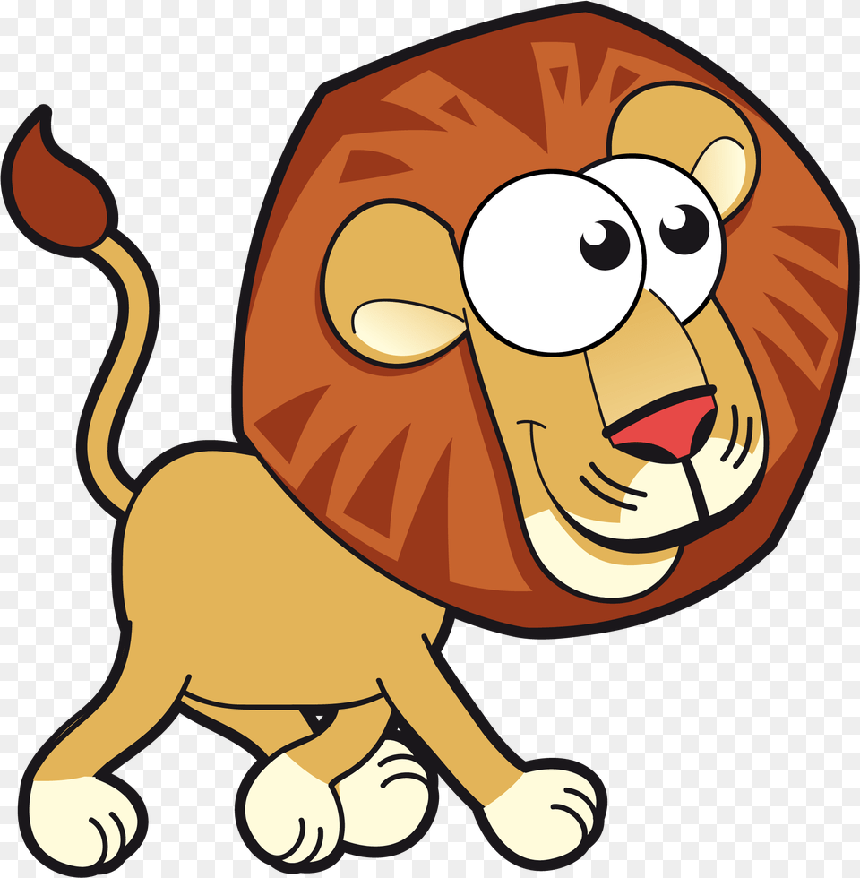 Really Cute Cartoon Animals Lion Card Cute Cartoon Animals Lion, Animal, Mammal, Wildlife, Fish Png Image